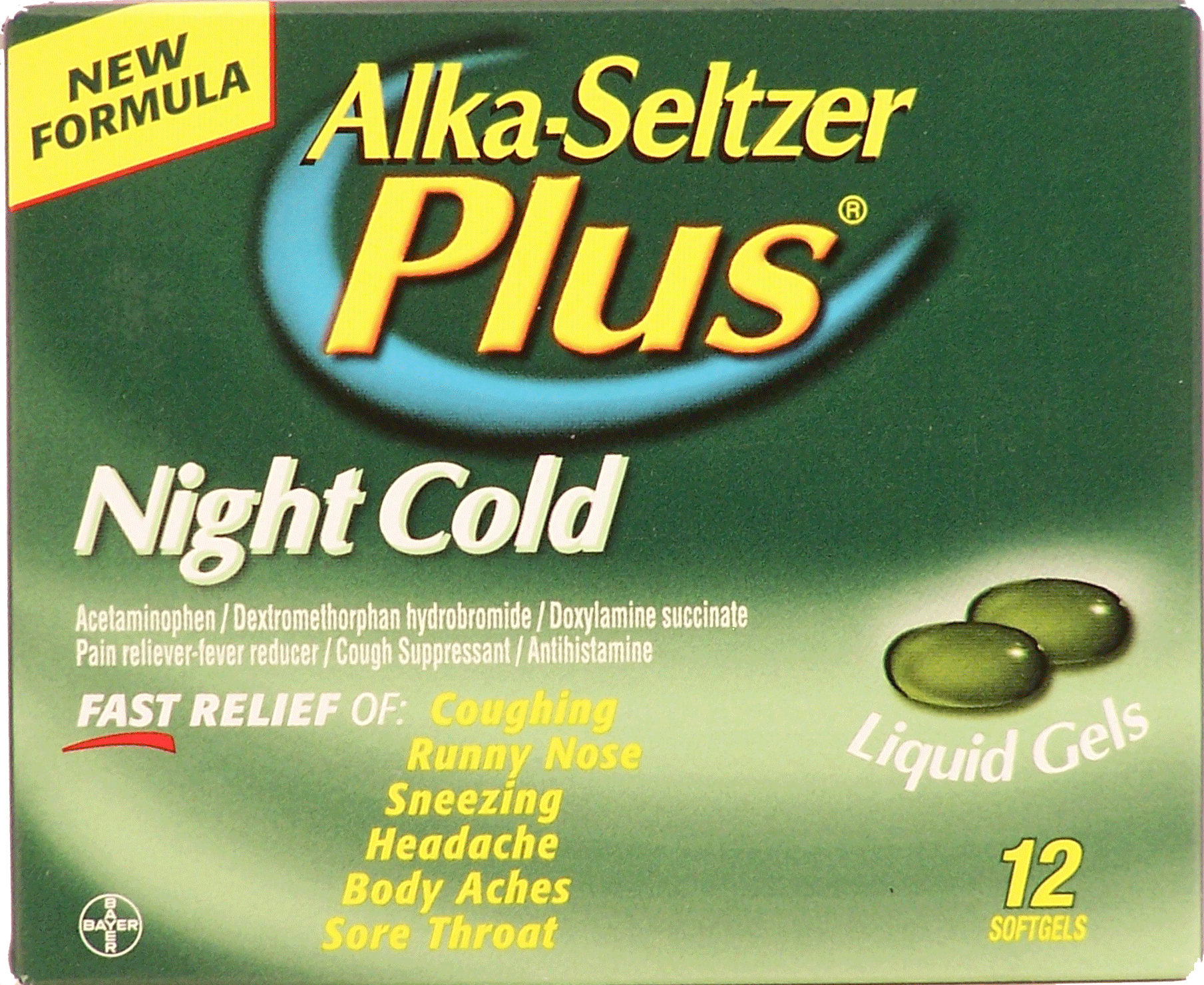 Alka Seltzer&nbsp;Plus&nbsp;night cold medicine, liquid gels Full-Size Picture